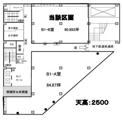 大阪市中央区南船場２丁目の店舗事務所の区画図
