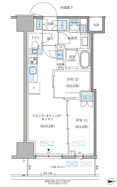 パークアクシス住吉ガーデンスクエアの間取り