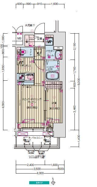 プレサンスＴＨＥ新栄の間取り