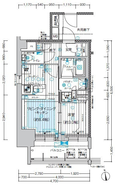 プレサンス　レイズ　千種今池Ⅱの間取り