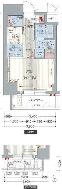 プレサンスＮＡＧＯＹＡ桜通ビッグビートの間取り