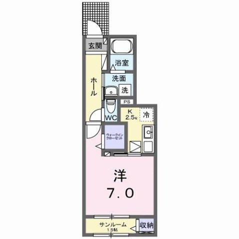 ミルホイール　Ⅰの間取り