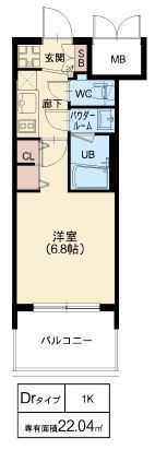 プレサンス神崎川ファインブレスの間取り