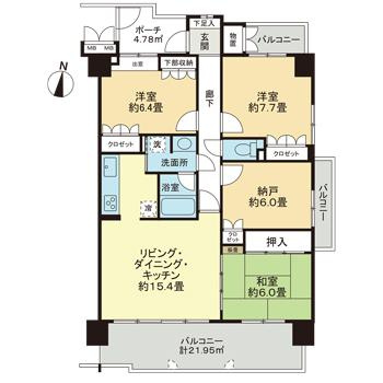 サーパス若水の間取り