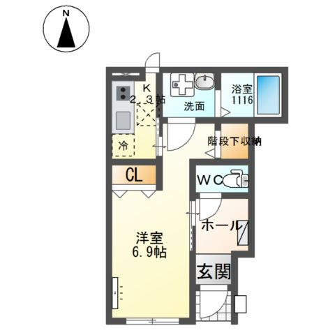 仮）守谷市松ヶ丘５丁目アパート新築工事の間取り
