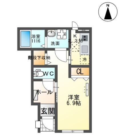 仮）守谷市松ヶ丘５丁目アパート新築工事の間取り