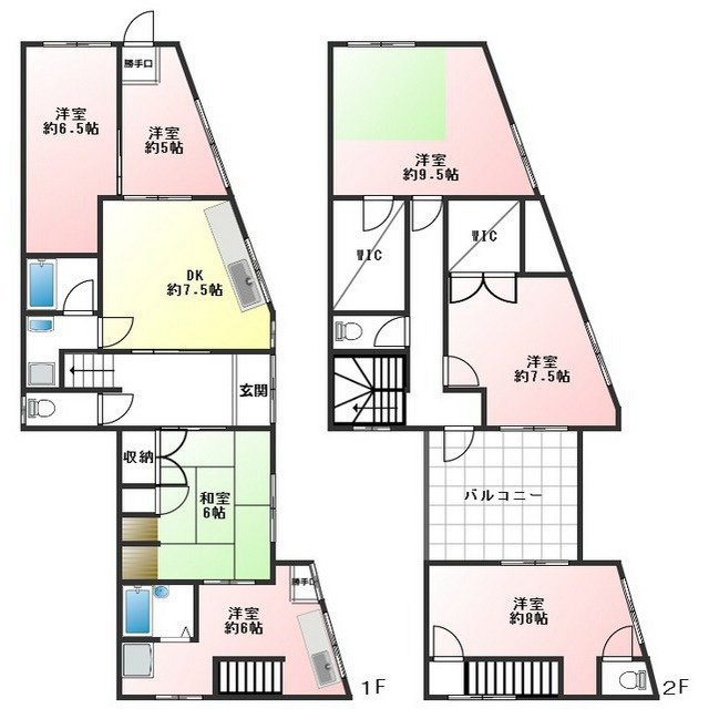 上川手戸建の間取り
