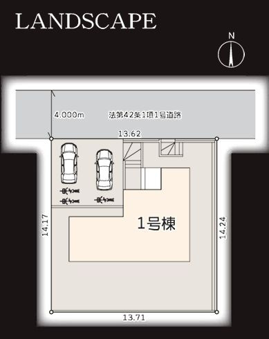 綾瀬市落合南9丁目新築戸建て　第2-1号棟の間取り|区画図「綾瀬市落合南9丁目新築戸建て　１号棟」