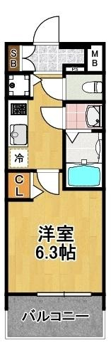 アドバンス大阪ドーム前アヴェニールの間取り|★シンプル１Ｋ★