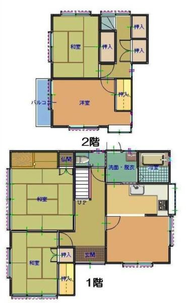 和歌山市直川　中古戸建の間取り