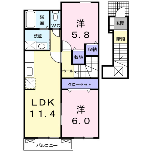 【間取り】 | サン　メゾン　Ｃ