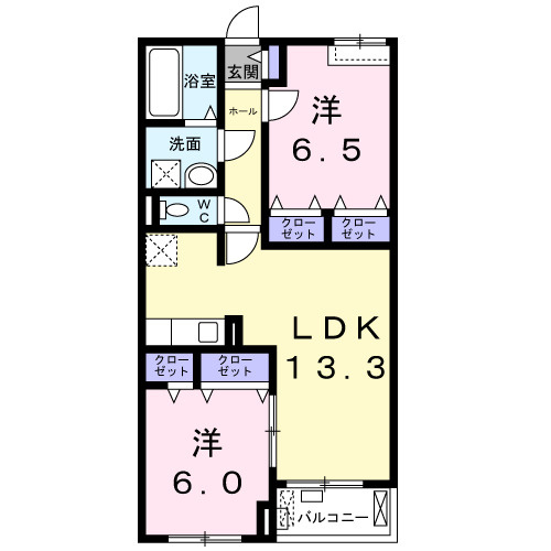 メゾン　アンソレイエの間取り