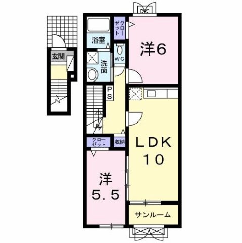 グレンジェルメＢの間取り