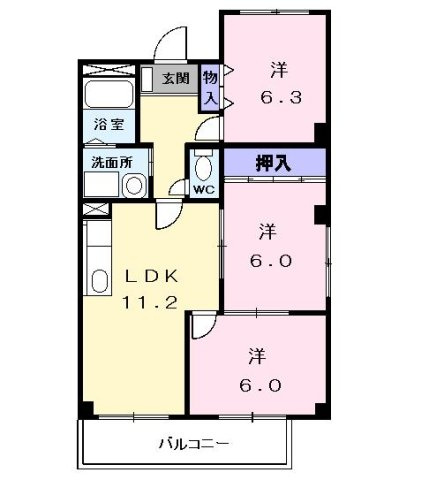 ファミールＳⅡの間取り
