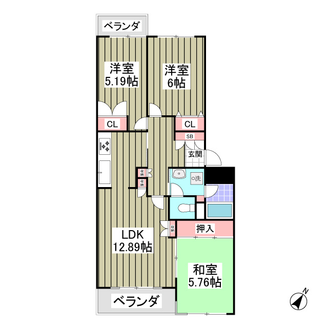 ラレーブ八千代台の間取り
