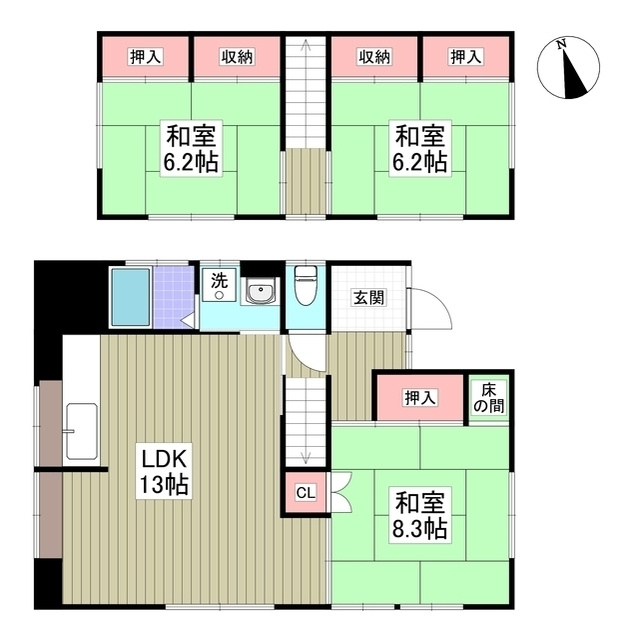 我孫子市日秀戸建ての間取り