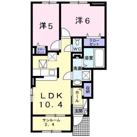シャルム　Ⅲの間取り
