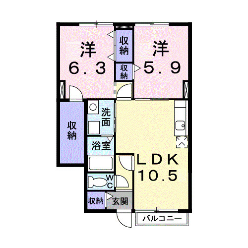 エヴァーグリーンの間取り