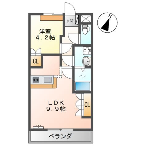シェルル長束西の間取り