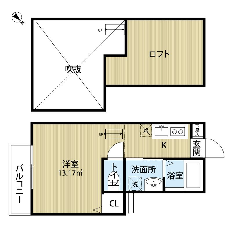 フラットの間取り