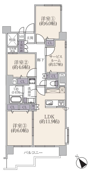 エニス小石川の間取り