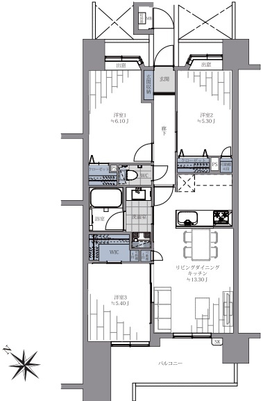 ジェイシティ西日暮里の間取り
