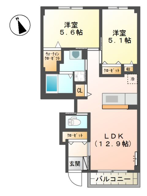 トレゾール・ハマサキの間取り