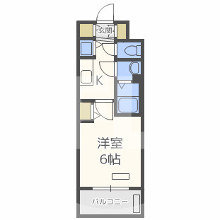 プレサンス大阪福島レシェンテの間取り|プレサンス福島レシェンテ　開放感のある間取り