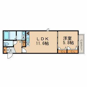 シャーメゾン内沼Ｂの間取り|間取りです。