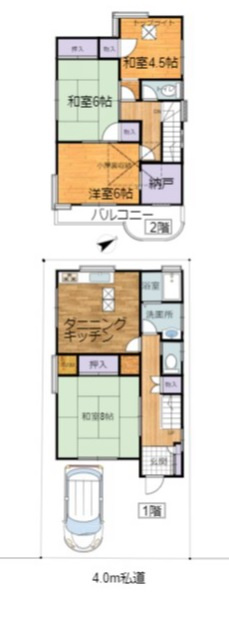 鴻巣南貸家の間取り