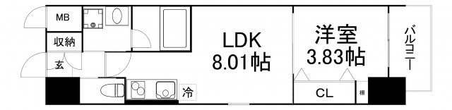 【間取り】 | 滝川公園プライマリーワン