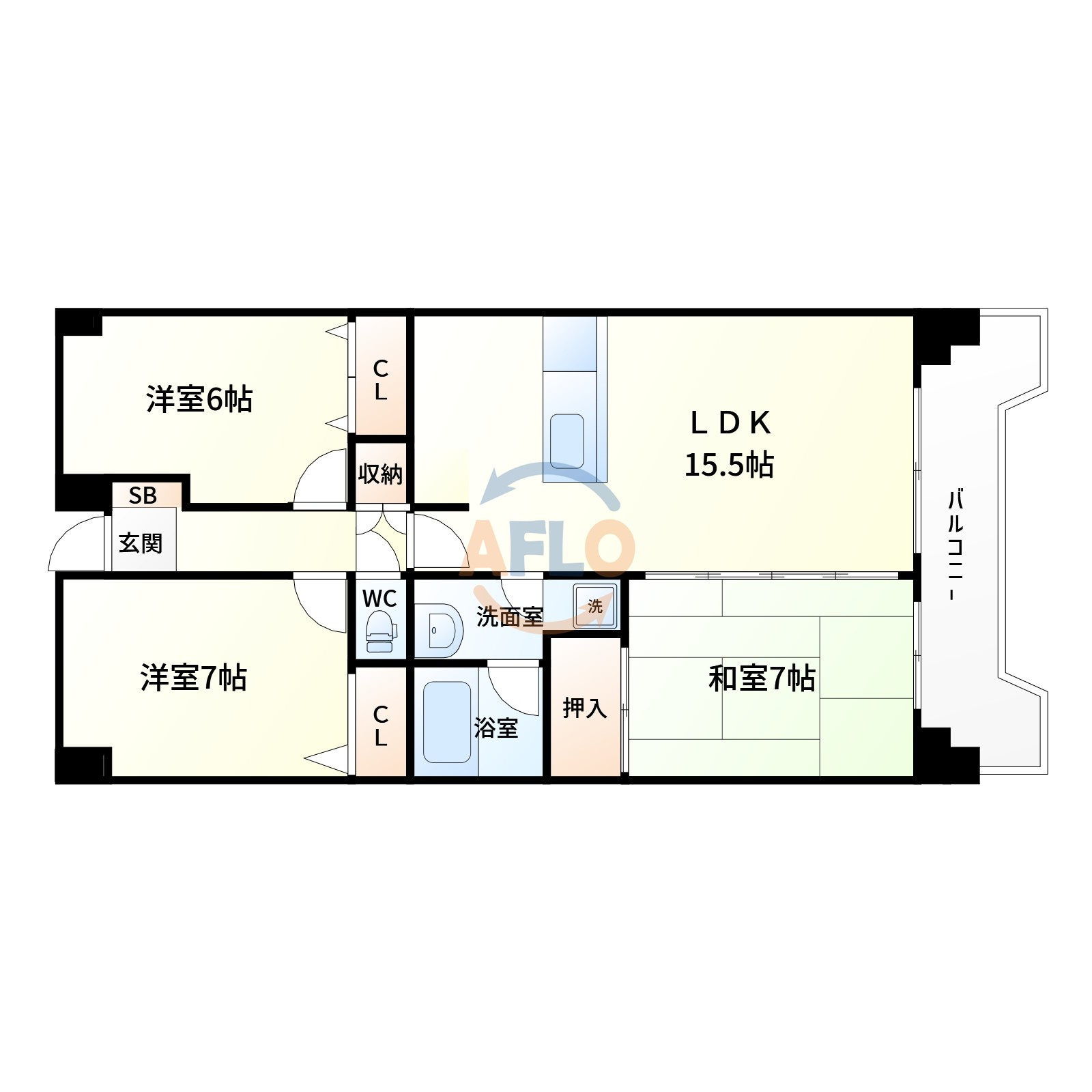 淀川ハイライフマンションの間取り|間取り