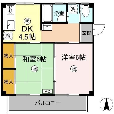 萩原コーポの間取り