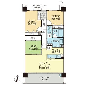 サーパス赤塚姫子の間取り