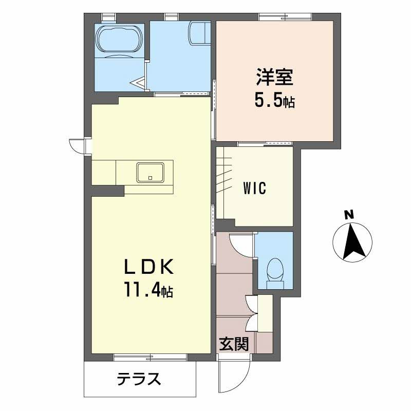 ラ・ヴィータ国富　参番館の間取り