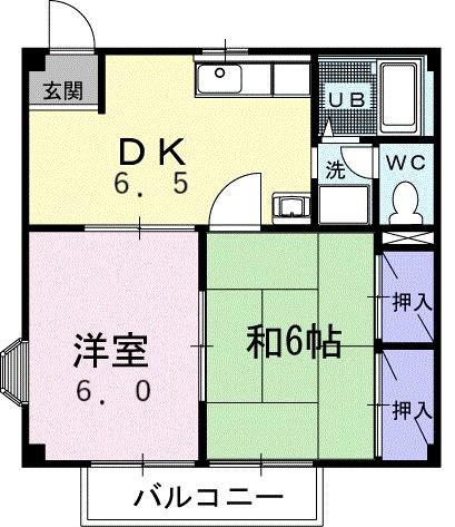 テルサ中居Ｂの間取り