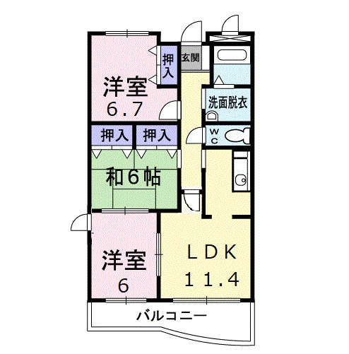 ピュアー双葉の間取り