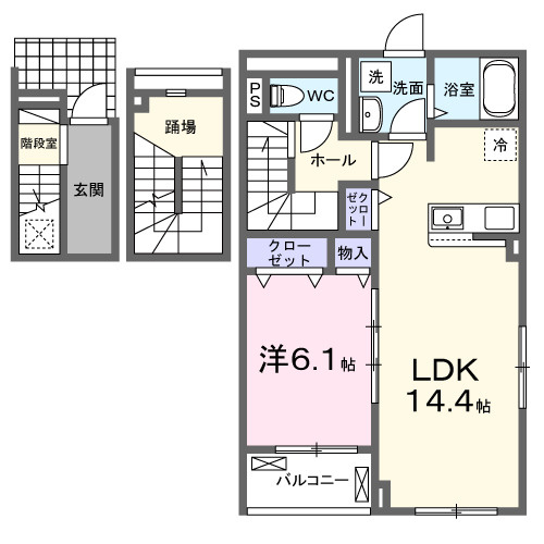 クラール　島野　Ａの間取り