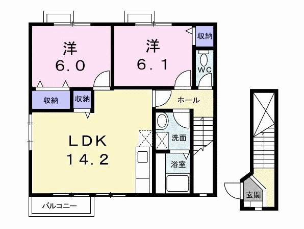 ロイヤルパークＣの間取り