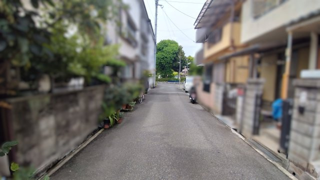 尼崎市西難波町　売土地の前面道路含む現地写真