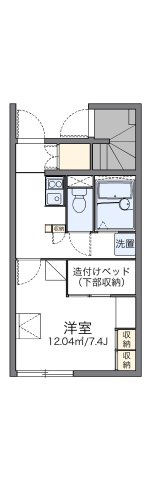 レオパレスウッド　ワークの間取り|代表的な間取のため実際の間取とは異なる場合があります