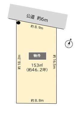日進市南ケ丘２丁目の売地の区画図