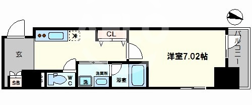 フェールヴィル阿波座の間取り|フェールヴィル阿波座　広々とした使い勝手の良い間取り