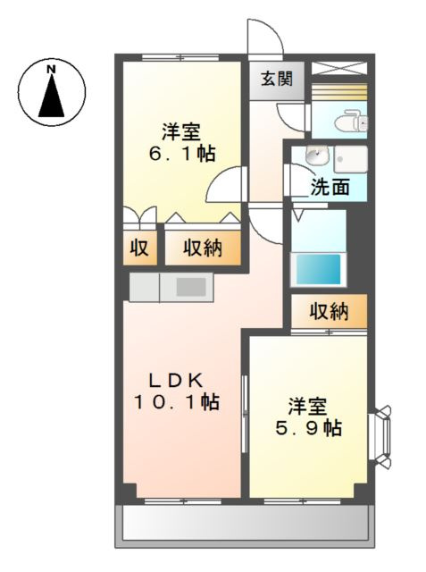 ベルグランデ高柳の間取り