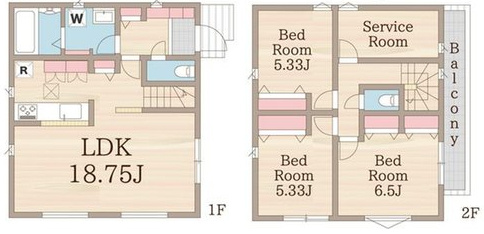 【Excellent Court】 東大和市南街２期の間取り|〇 本物件【１号棟】の間取・平面図です〇　敷地面積:　91.92㎡　建物面積: 90.72㎡
　