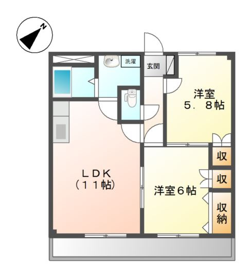 マンションルミナス　　　刈谷市近郊の賃貸はクラスホーム刈谷店の間取り