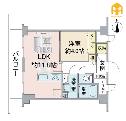 近鉄淀川リバーサイドの間取り|※現況と図面が異なる場合現況を優先いたします。