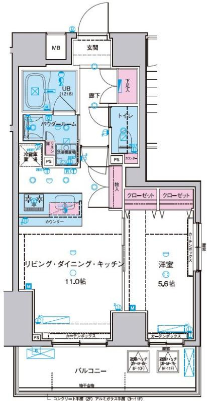 ジェノヴィア浅草Ⅱスカイガーデンの間取り