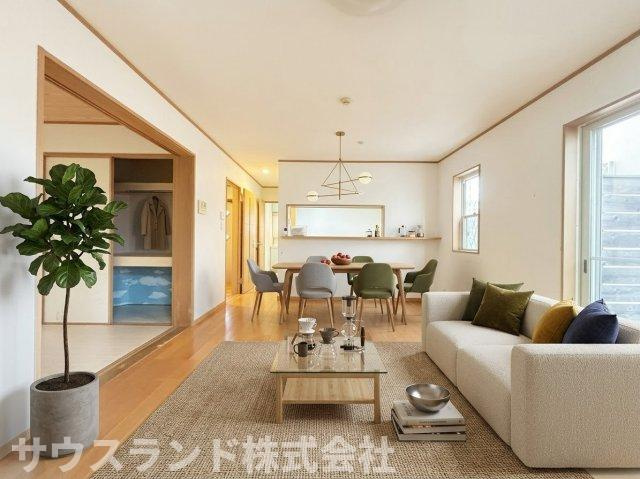 八王子市南陽台2丁目の居間・リビング|※本画像はCGで作成しており実際に現地に家具は置かれておりません。価格に家具は含まれておりません。