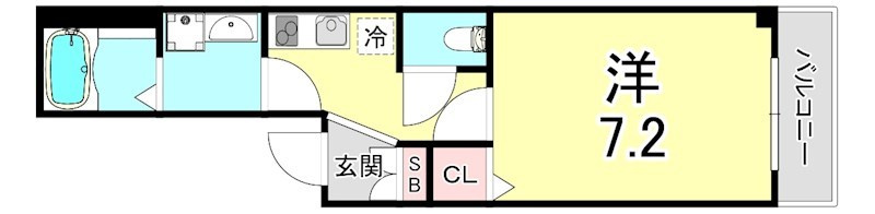 シャンティ神戸三宮の間取り